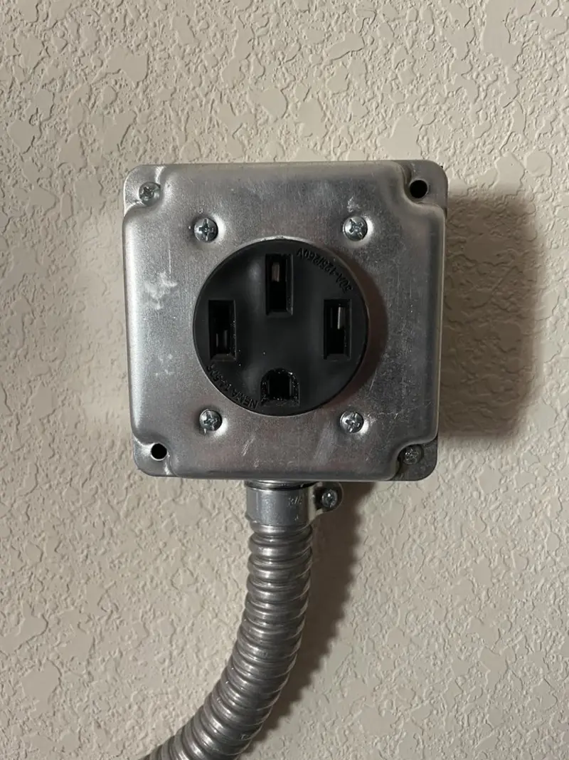 NEMA 14-50 outlet installed for Electrical Panel Upgrade in North Valley